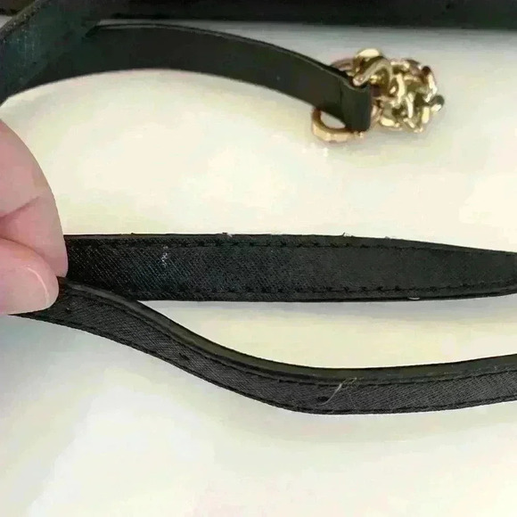 MICHAEL KORS bridgette saffiano lock key small bag black - Picture 12 of 14